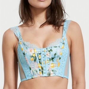 Victoria Secret Dream Angel Unlined Lace-Up Corset Top